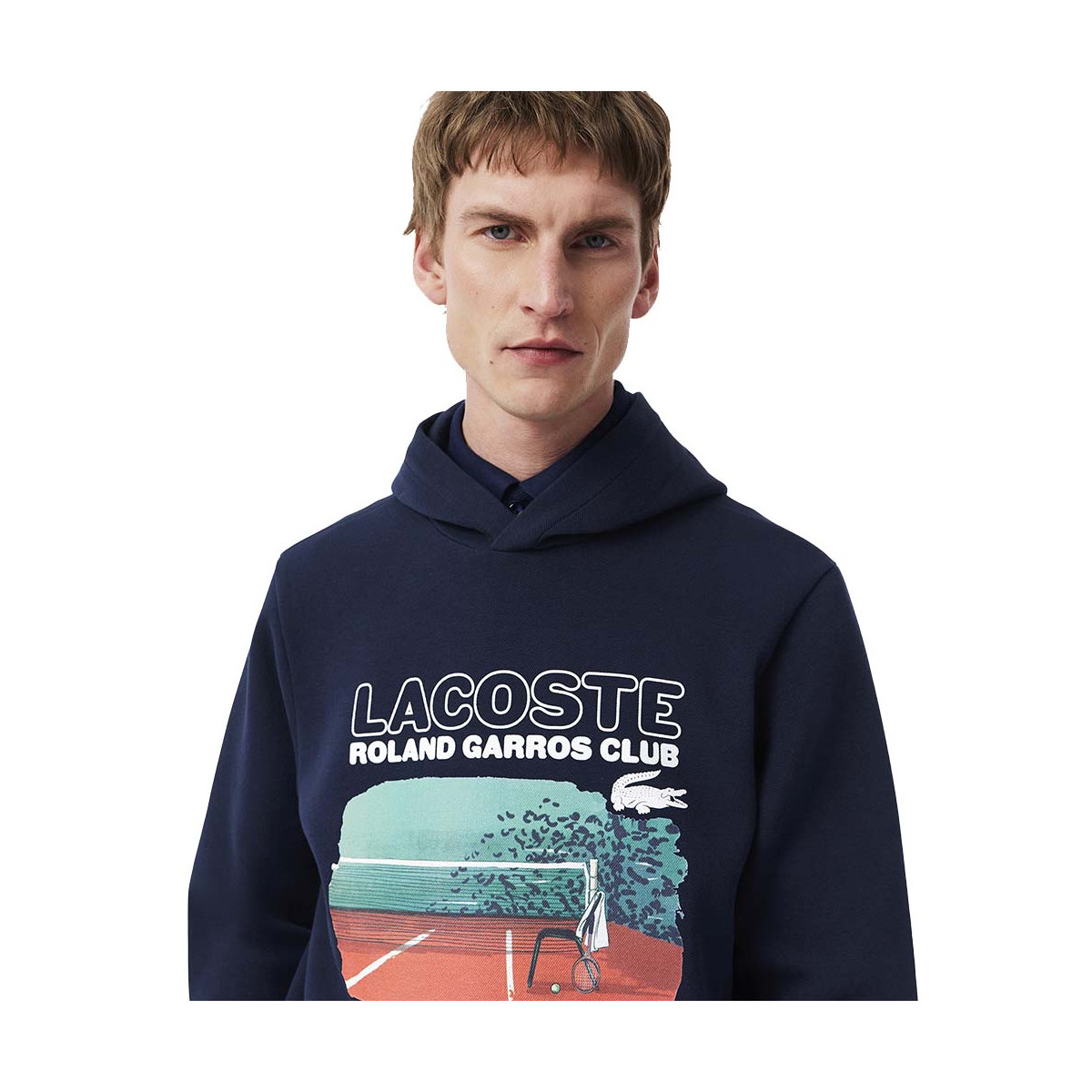 Lacoste Roland Garros Club Kapuzenpullover Marineblau