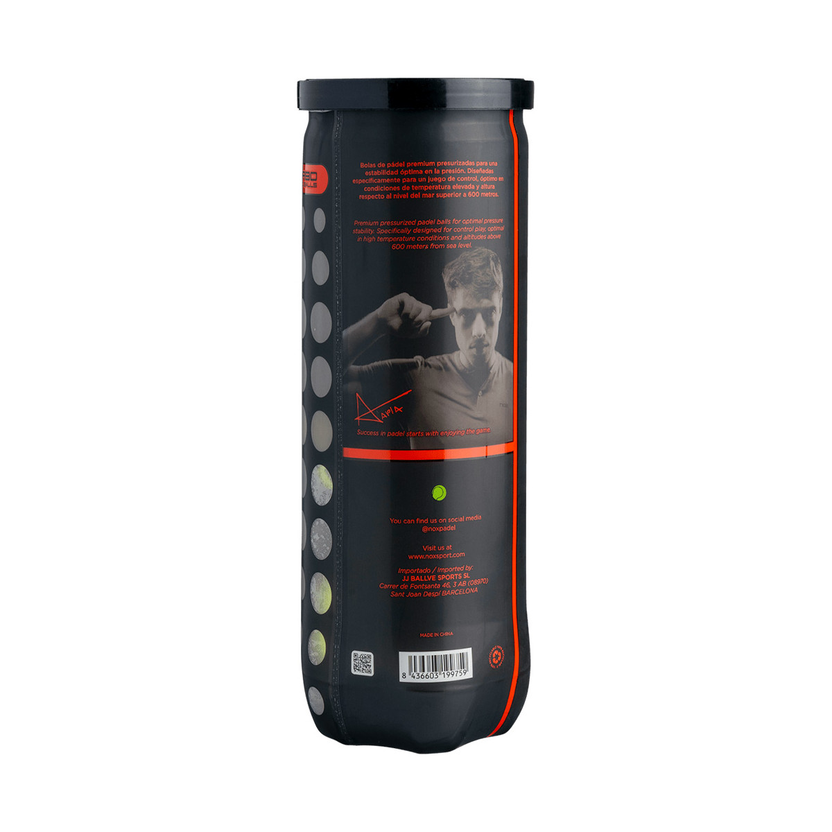 Nox Pro Titanium Padelb&auml;lle 3er-Dose