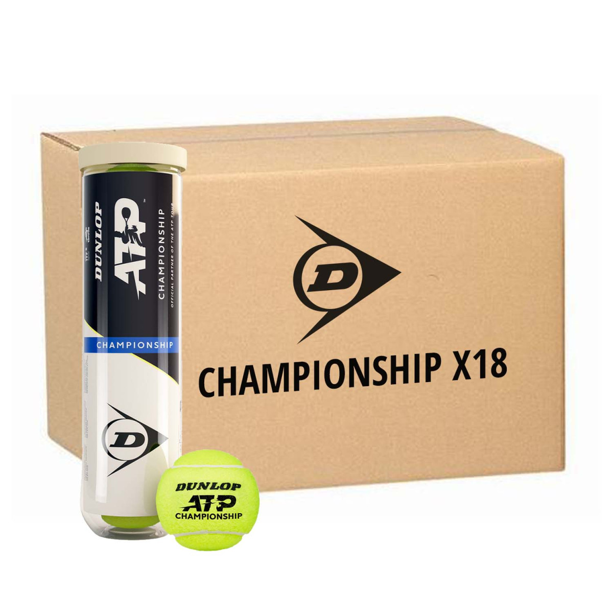 Dunlop ATP Championship Tennisb&auml;lle Karton (18 Dosen &agrave; 4 B&auml;lle)