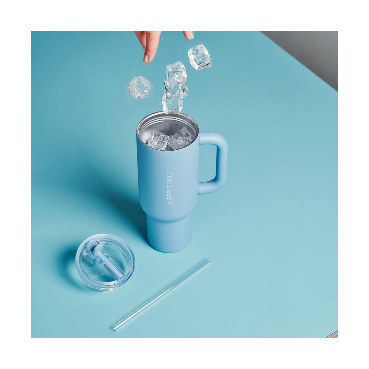 Waterdrop Explorer Thermo-Trinkflasche Blau