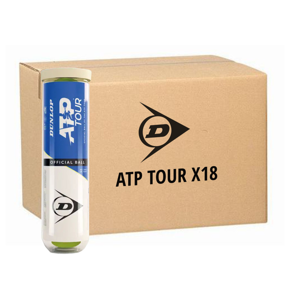 Dunlop ATP Tennisb&auml;lle Karton (18 Dosen &agrave; 4 B&auml;lle)