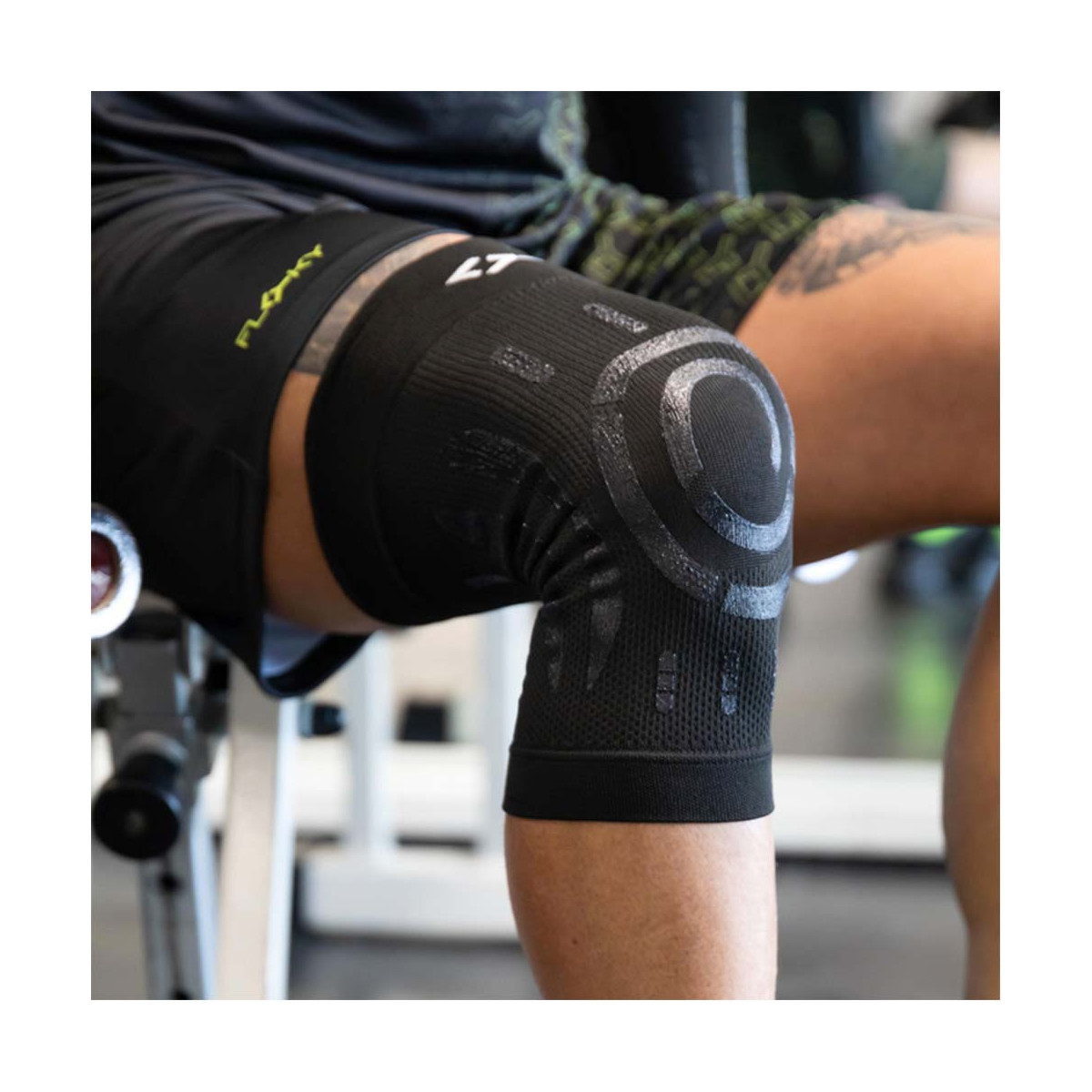 Floky Knee Support Kniebandage Links Schwarz