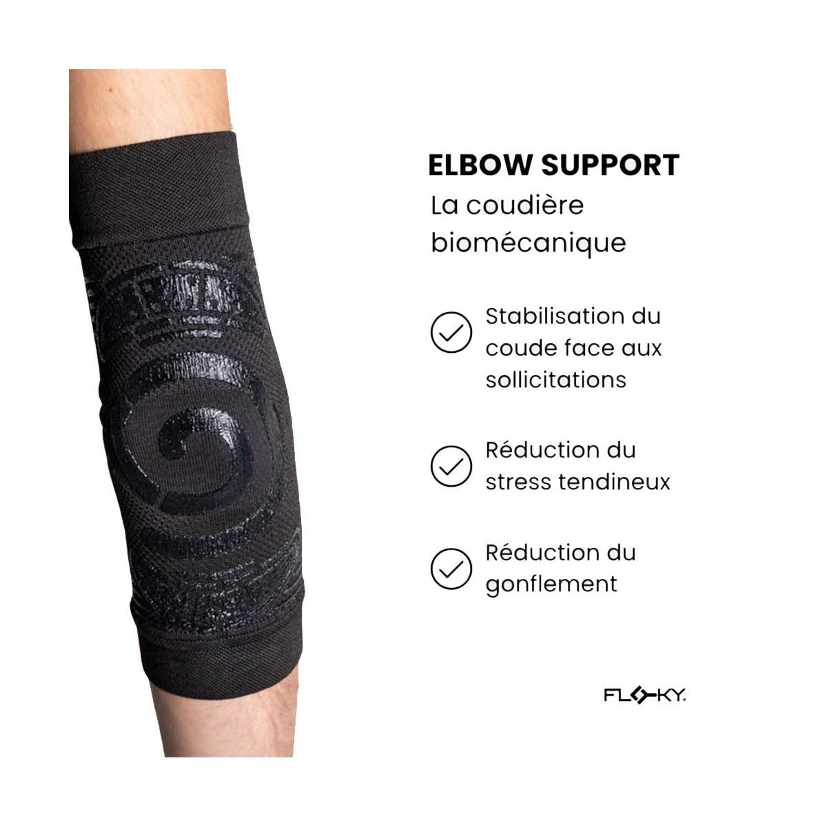 Floky Elbow Support Ellenbogenbandage Schwarz