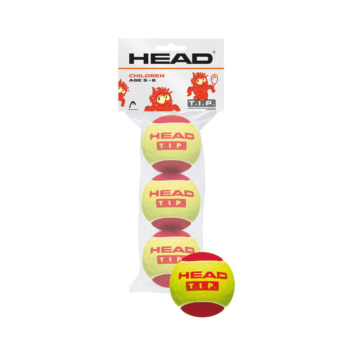 Head TIP Tennisb&auml;lle 3er-Beutel Rot