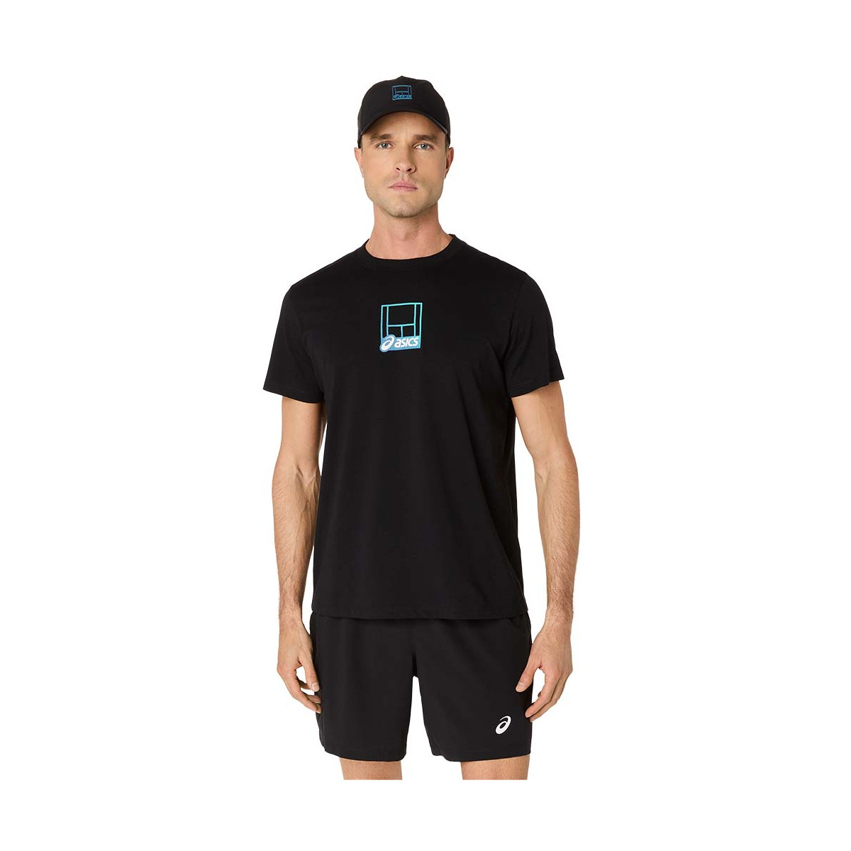 Asics Court Core Graphic T-Shirt Schwarz