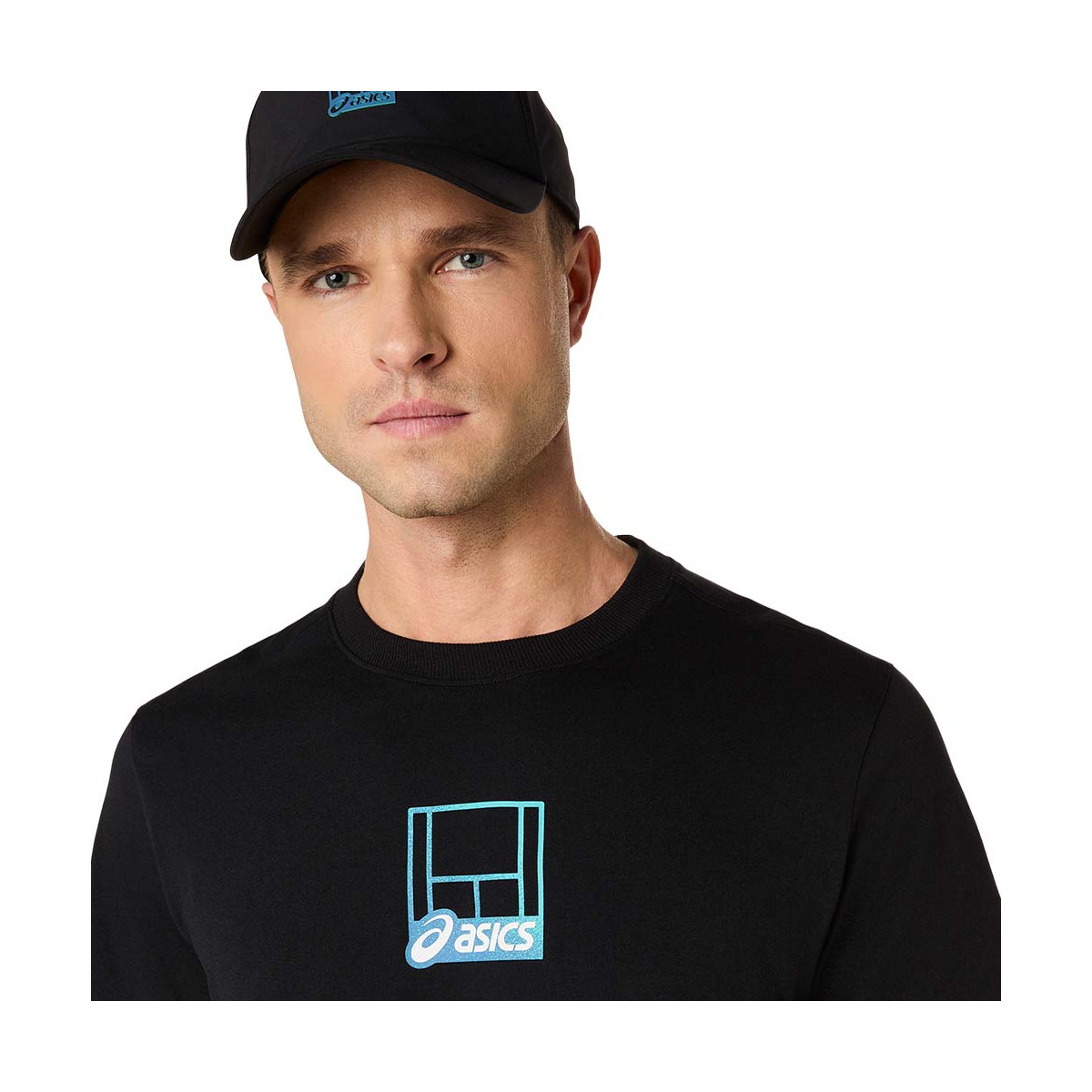 Asics Court Core Graphic T-Shirt Schwarz
