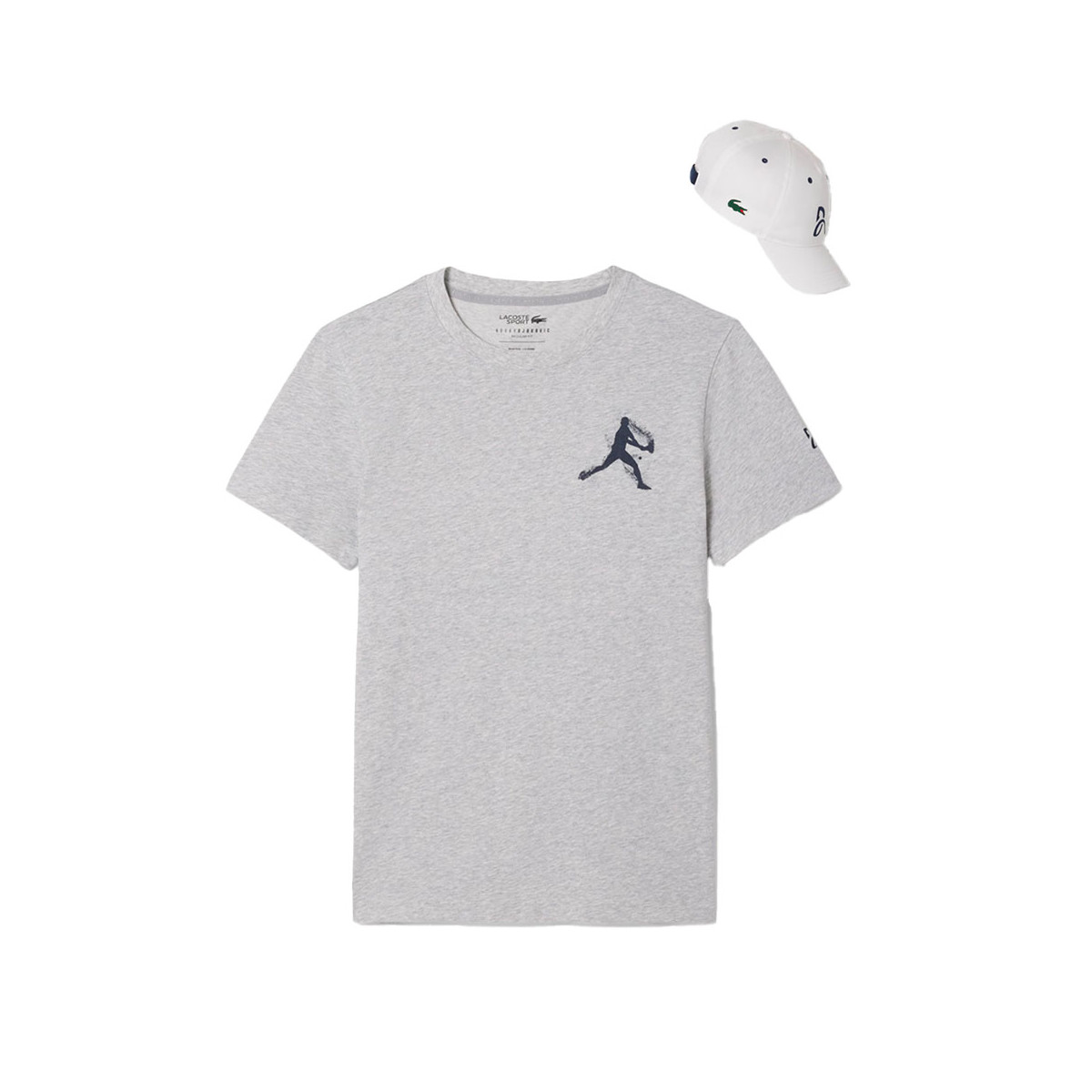 Lacoste Tennis x Novak Djokovic Set T-Shirt + Cap Rot