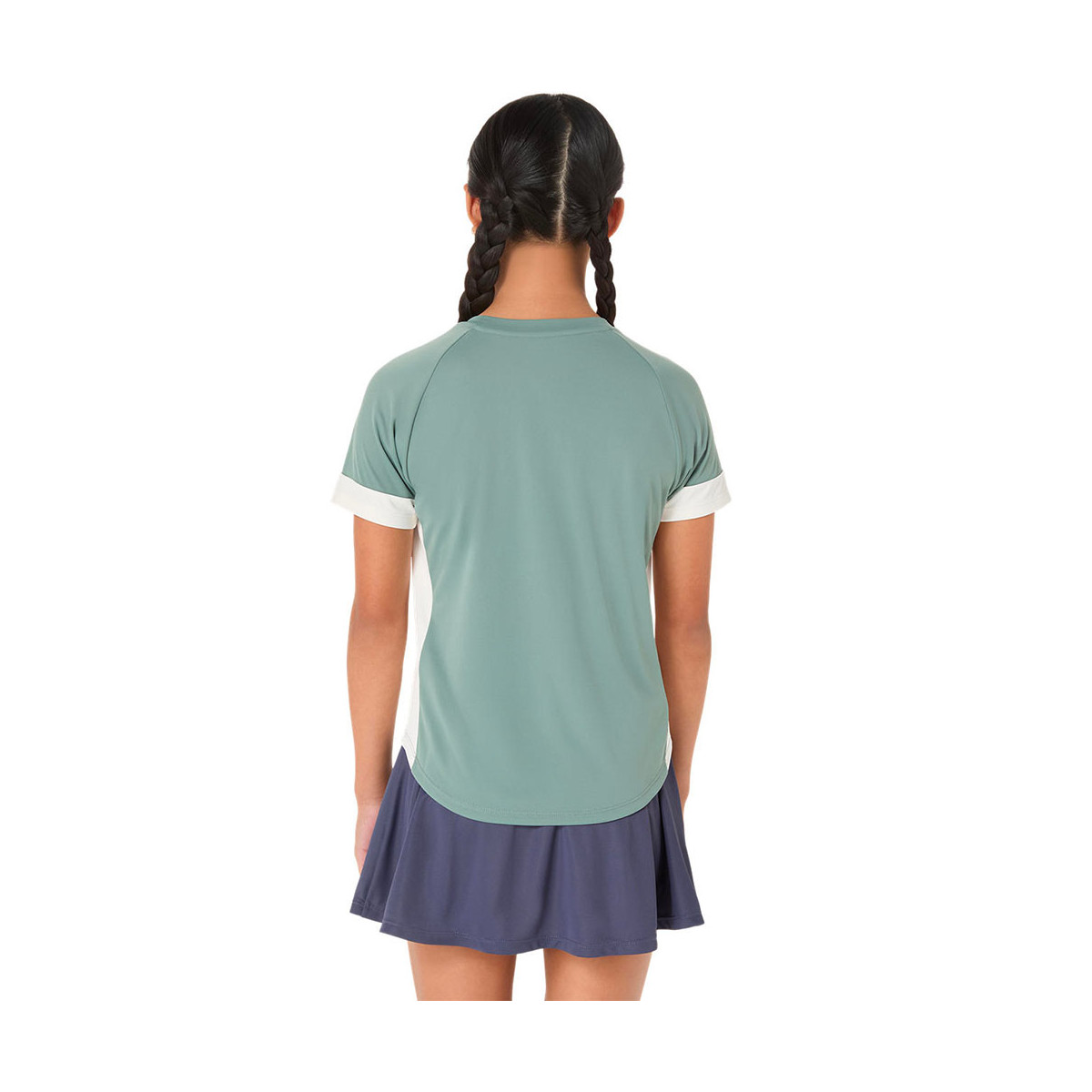 Asics T-Shirt M&auml;dchen Gr&uuml;n / Grau / Creme