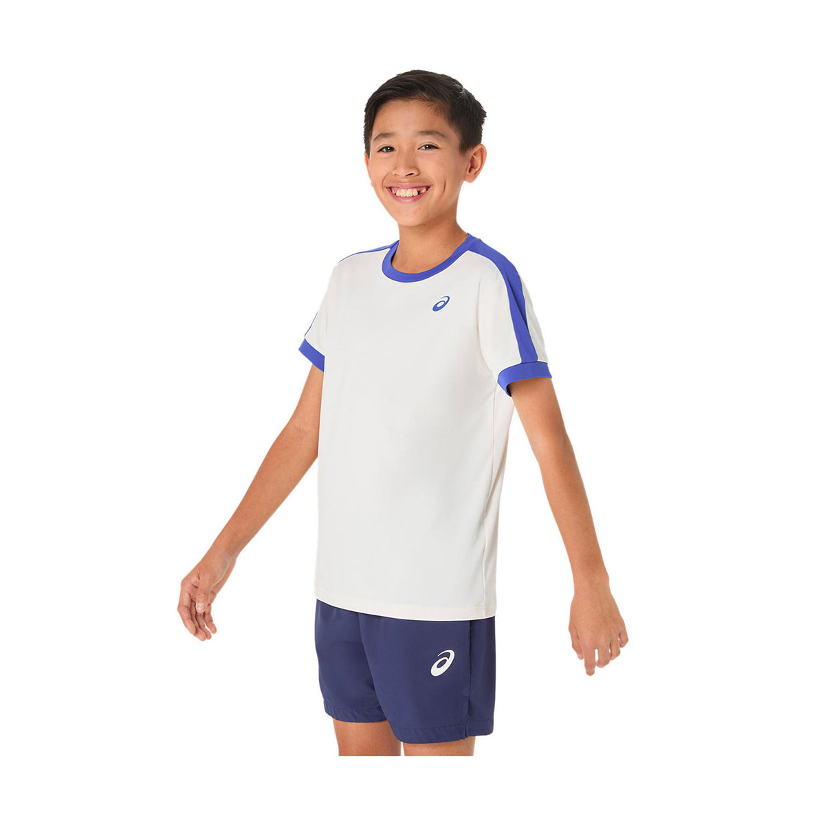Asics T-Shirt Jungen Creme / Blau