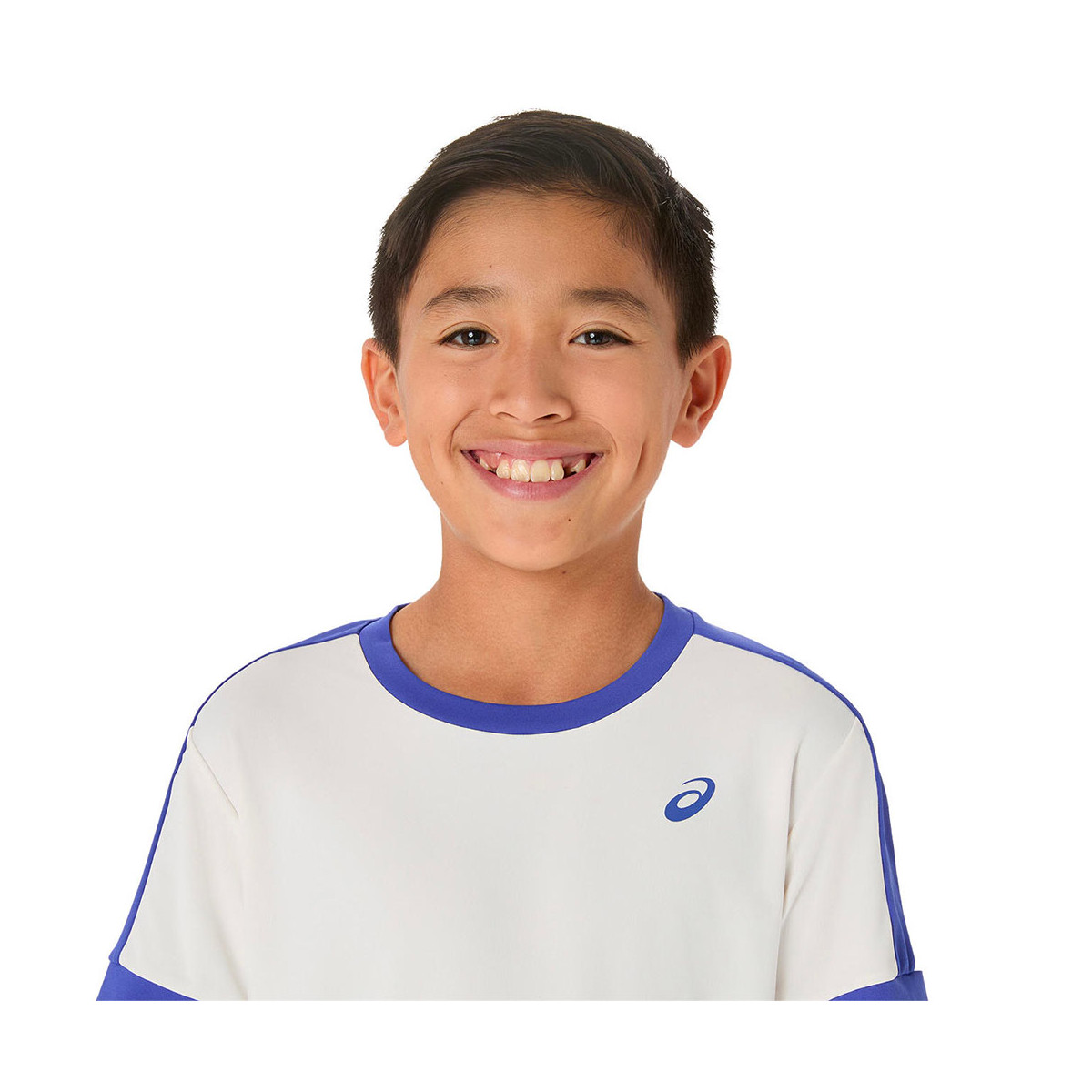 Asics T-Shirt Jungen Creme / Blau