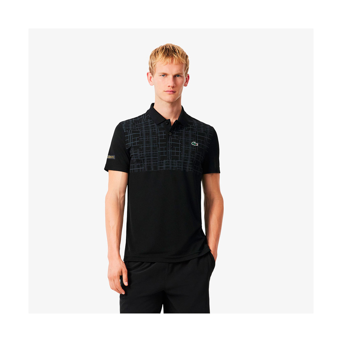Lacoste Tennis Novak Djokovic Poloshirt Schwarz