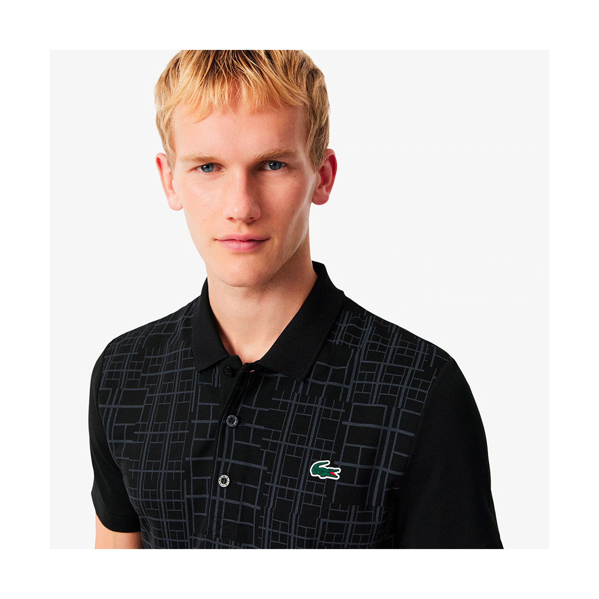 Lacoste Tennis Novak Djokovic Poloshirt Schwarz