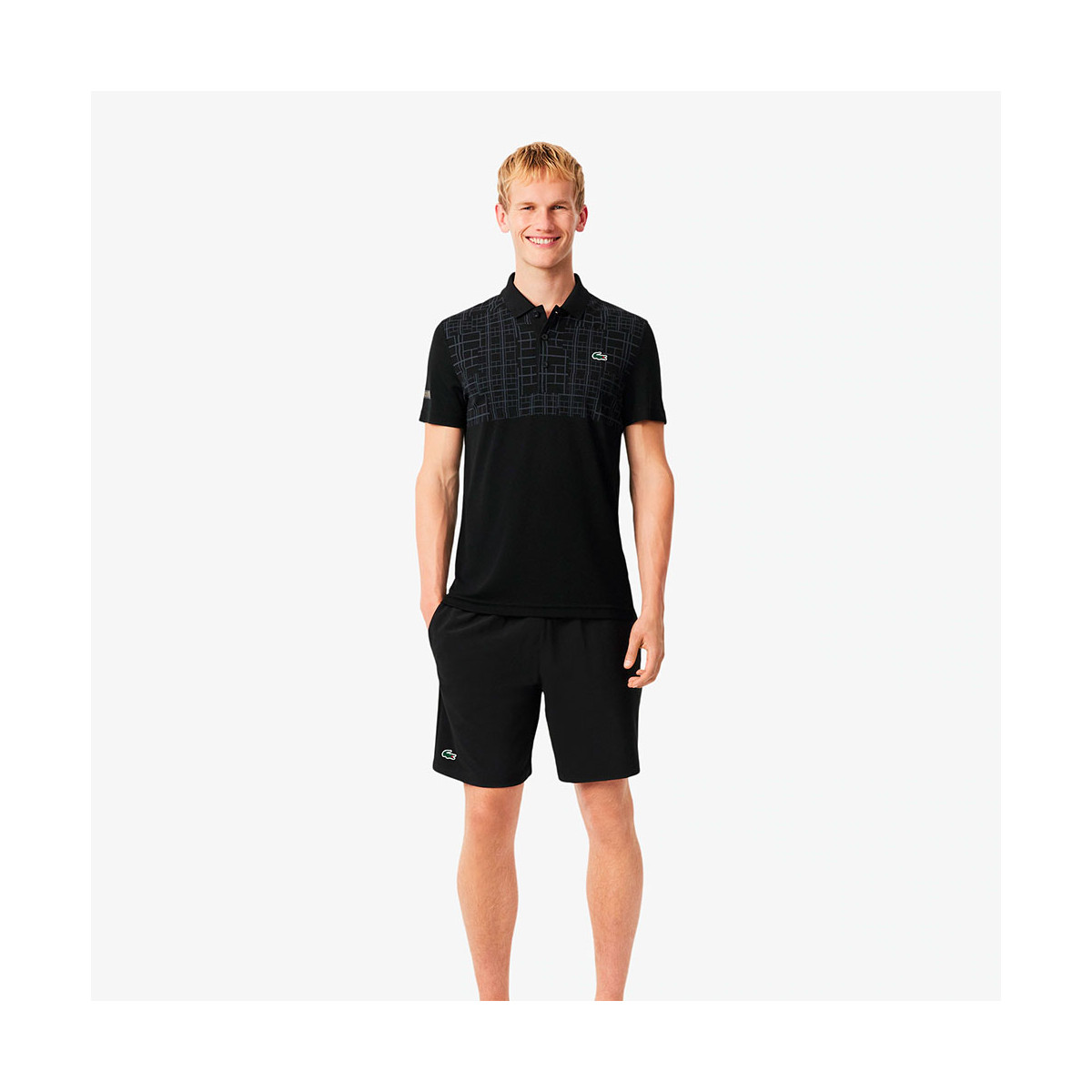 Lacoste Tennis Novak Djokovic Poloshirt Schwarz