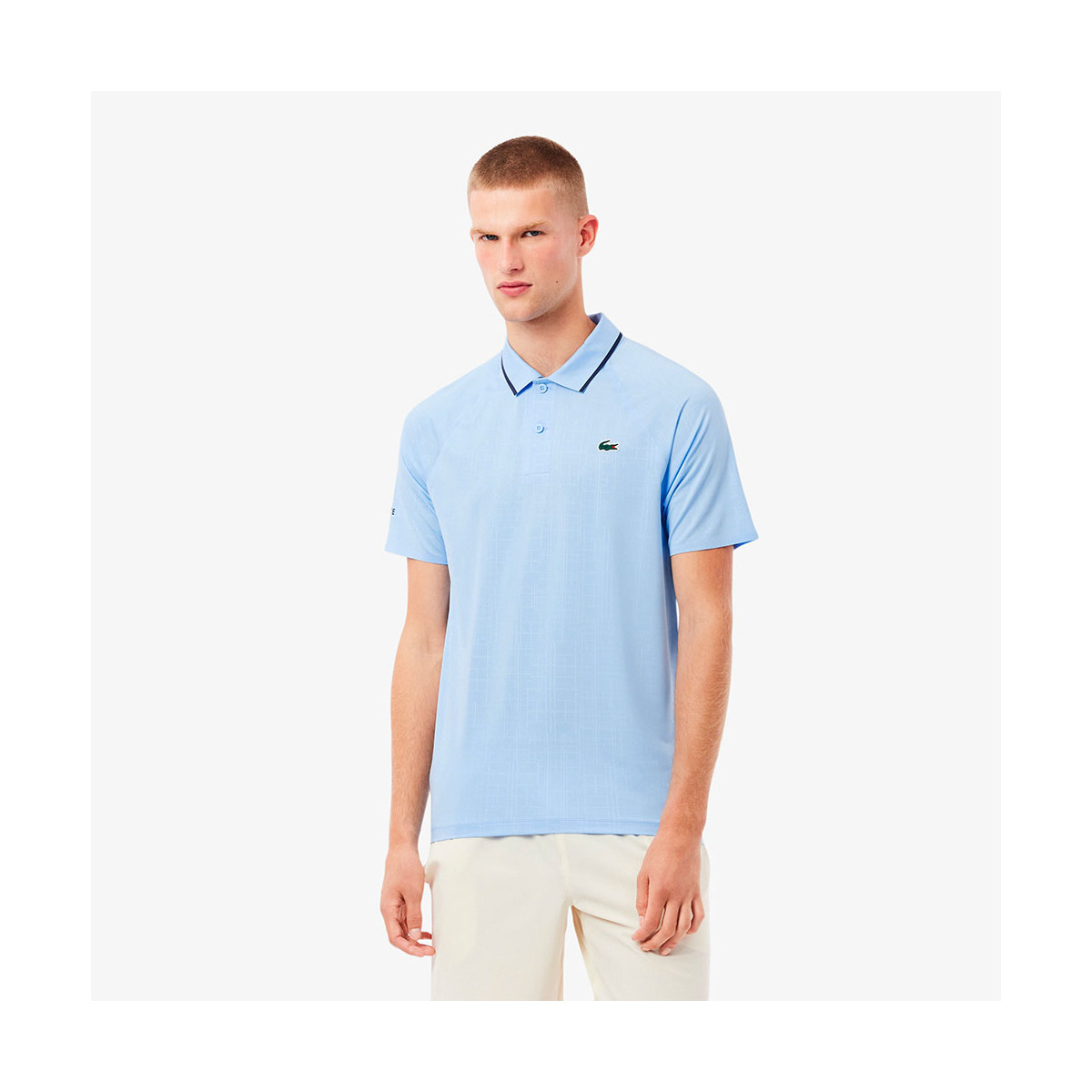 Lacoste Tennis Novak Djokovic On Court Poloshirt Pastellblau