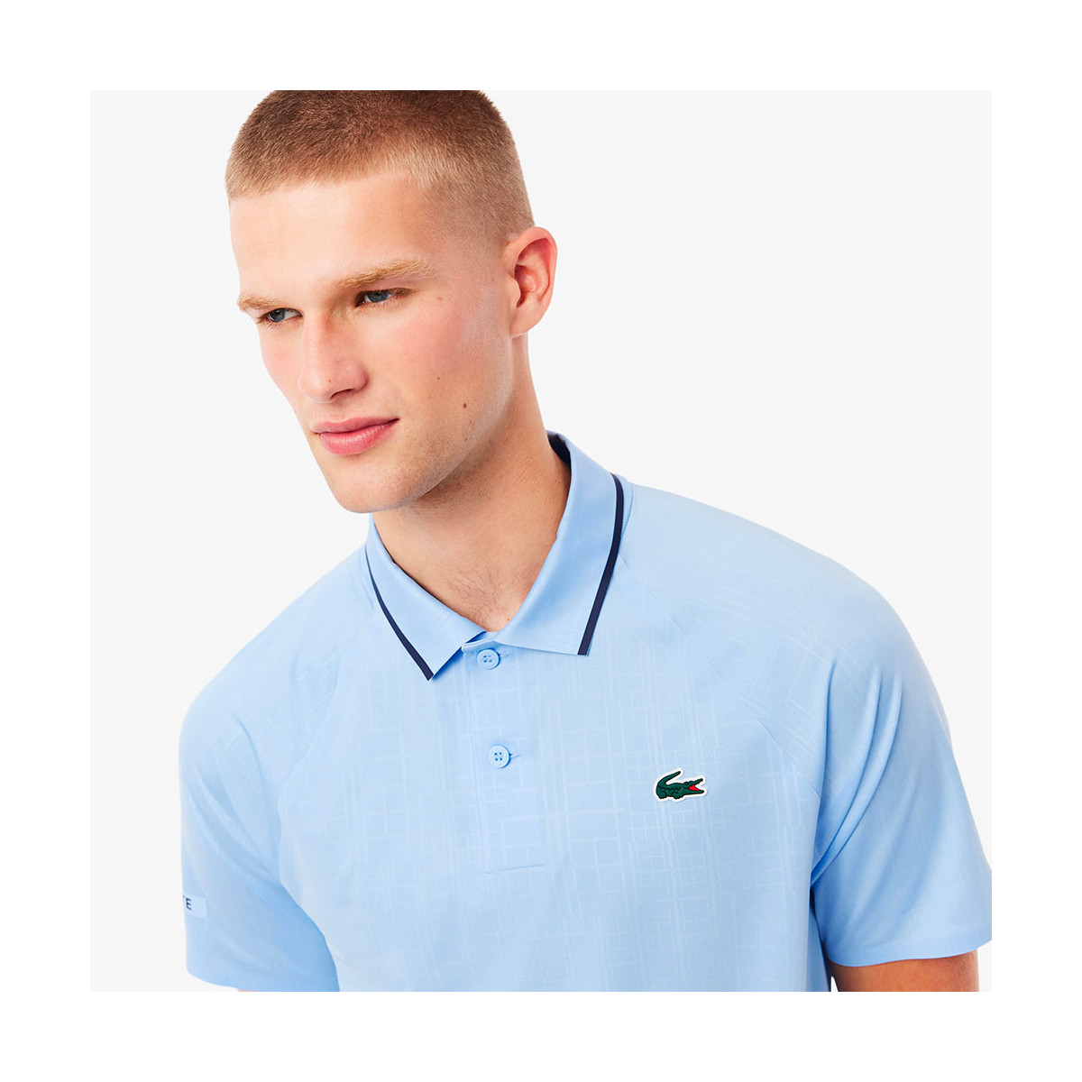Lacoste Tennis Novak Djokovic On Court Poloshirt Pastellblau