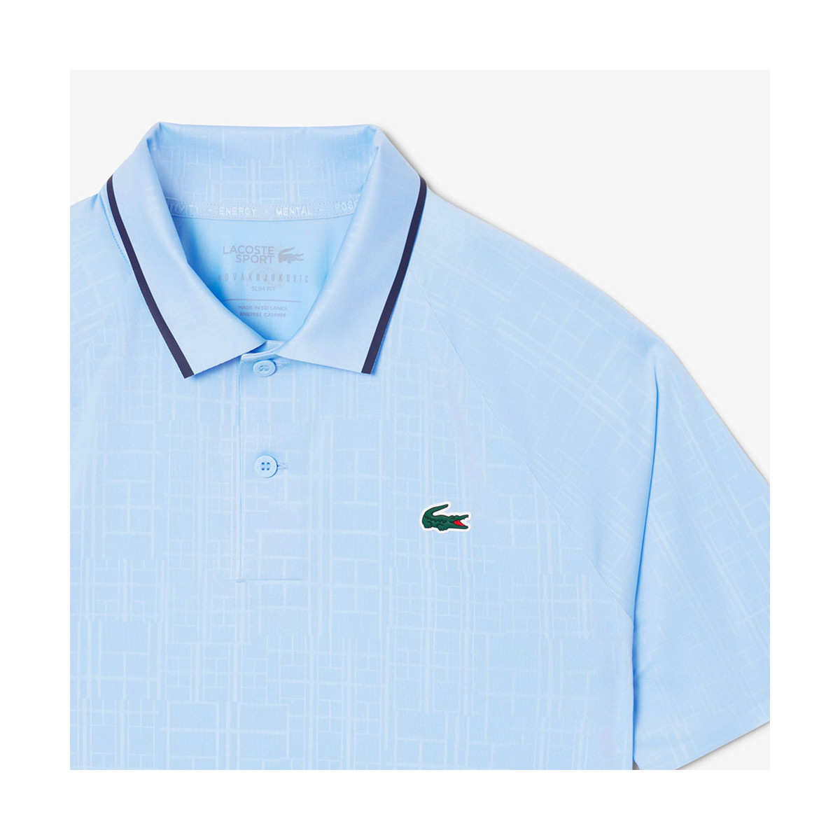 Lacoste Tennis Novak Djokovic On Court Poloshirt Pastellblau