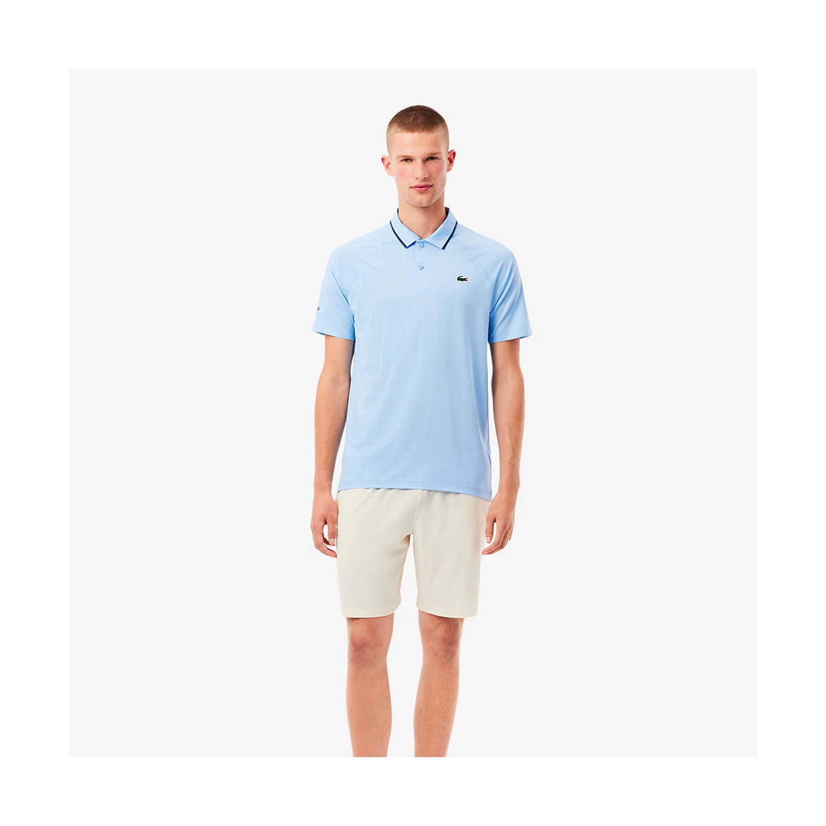 Lacoste Tennis Novak Djokovic On Court Poloshirt Pastellblau