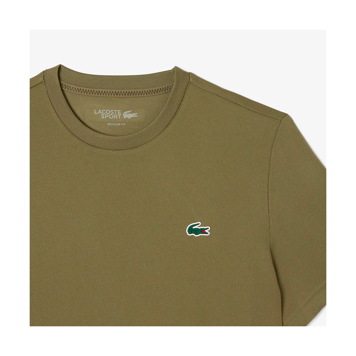 Lacoste Ultra Dry bedruckt T-Shirt Khaki