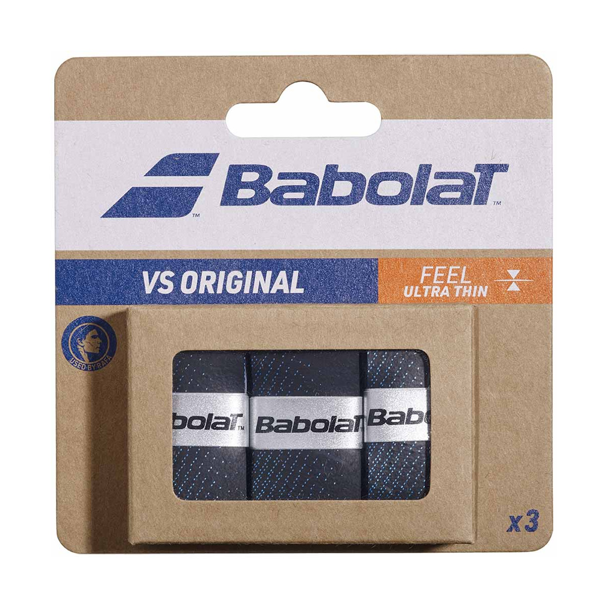 Babolat VS Original Overgrip Schwarz / Blau 3er-Pack
