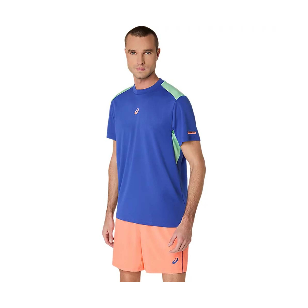Asics Padel Court SS T-Shirt Blau / Gr&uuml;n