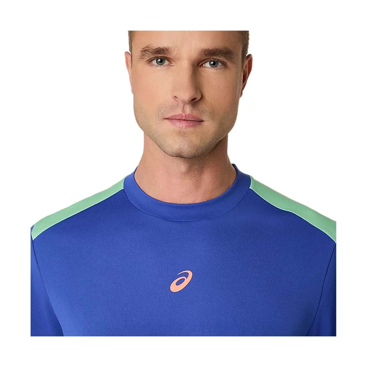 Asics Padel Court SS T-Shirt Blau / Gr&uuml;n