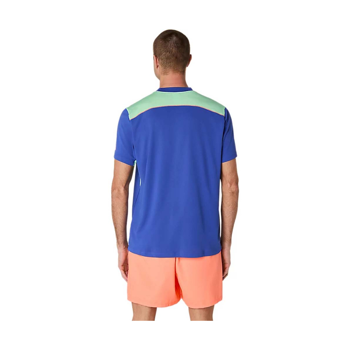 Asics Padel Court SS T-Shirt Blau / Gr&uuml;n