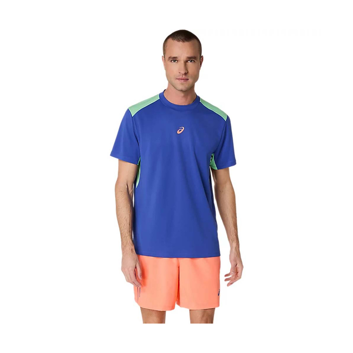 Asics Padel Court SS T-Shirt Blau / Gr&uuml;n