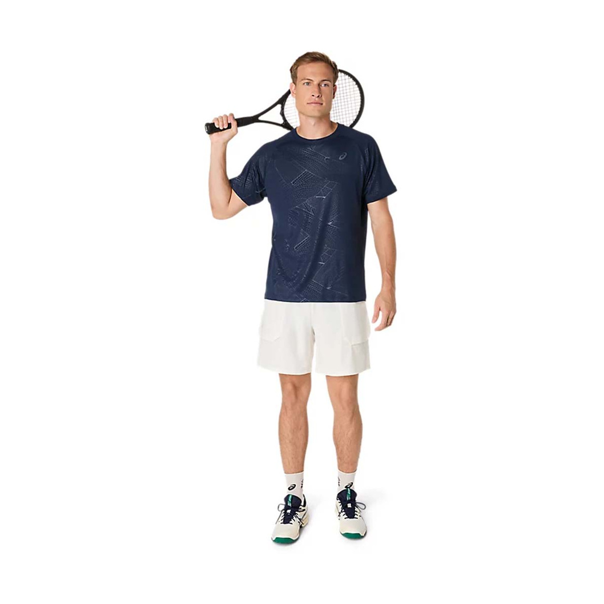 Asics Game All Over T-Shirt Nachtblau