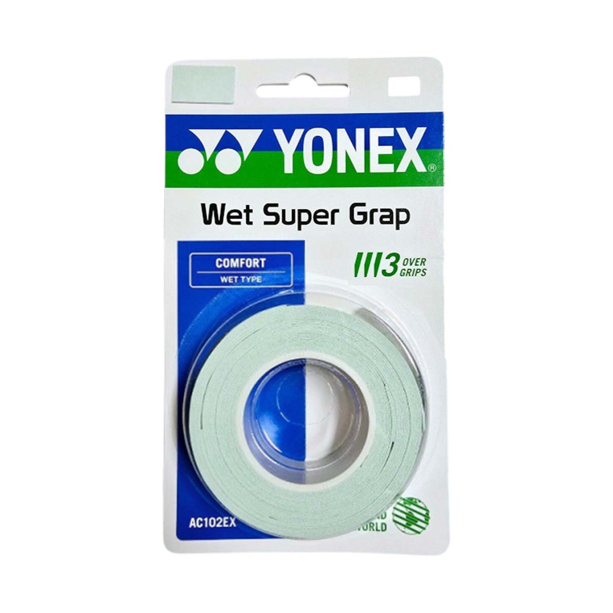 Yonex Wet Super Grap Overgrip Pastellgr&uuml;n 3er-Pack