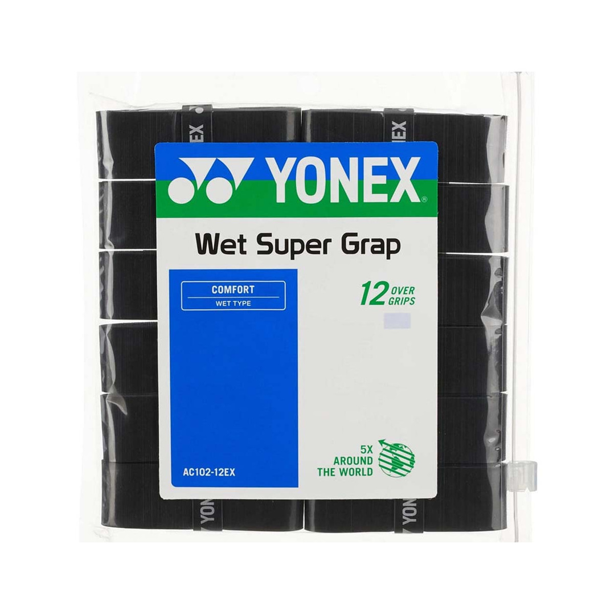 Yonex Super Grap Overgrip Schwarz 12er-Pack