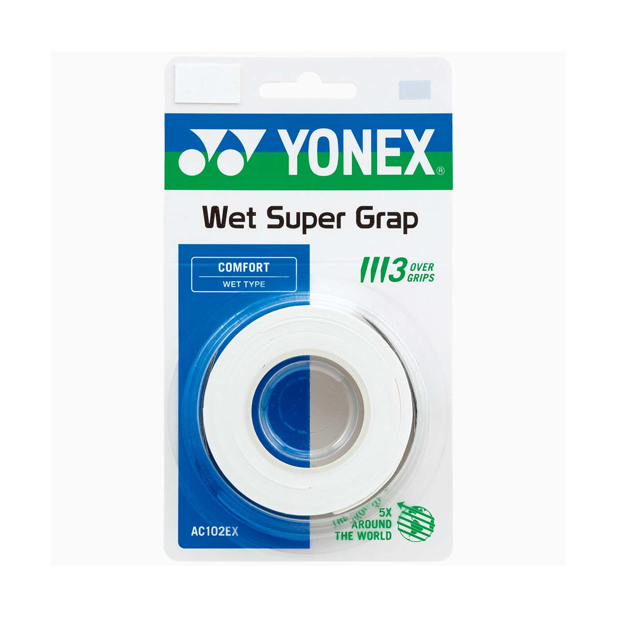 Yonex Wet Super Grap Overgrip Wei&szlig; 3er-Pack