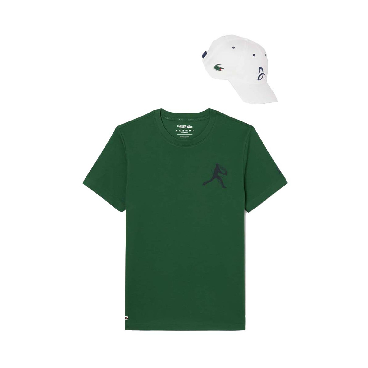Lacoste Tennis x Novak Djokovic Set T-Shirt + Cap Gr&uuml;n