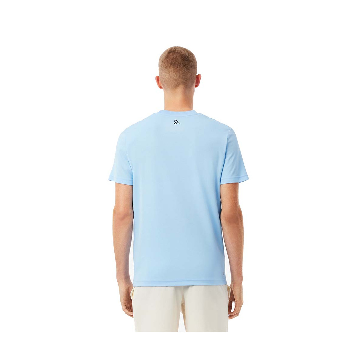 Lacoste Tennis Novak Djokovic Ultra Dry bedruckt T-Shirt Hellblau