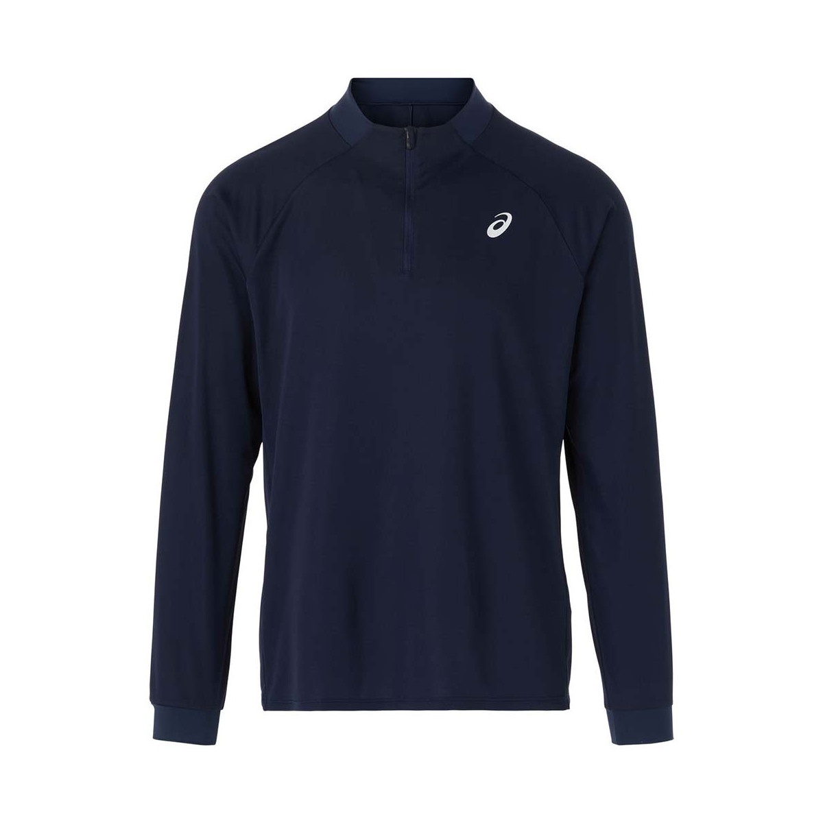 Asics Match LS Zip Langarmshirt Marineblau