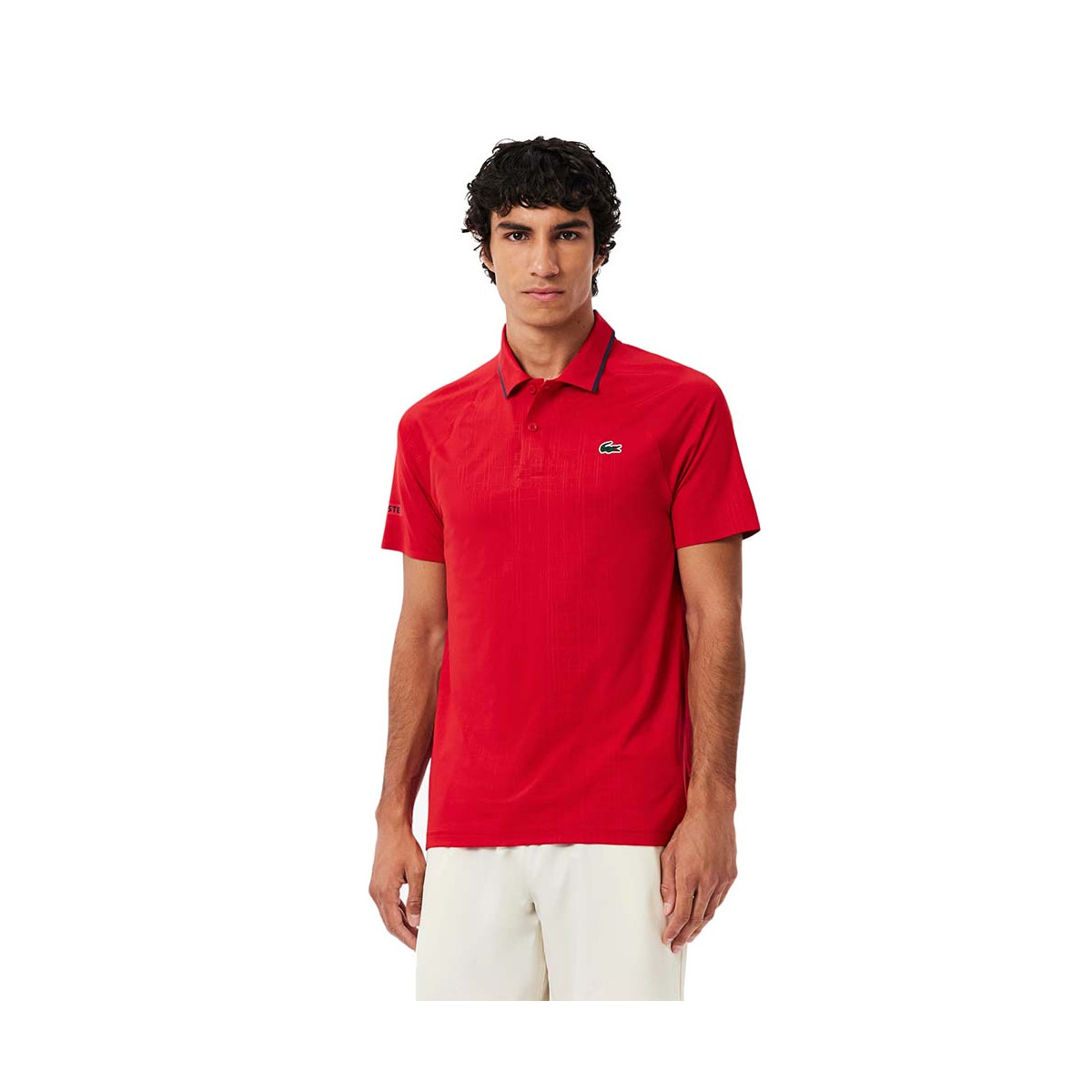 Lacoste Tennis Novak Djokovic On Court Poloshirt Rot