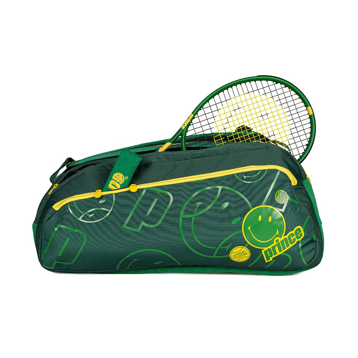 Prince x Smiley Tour 6R Tennistasche Gr&uuml;n