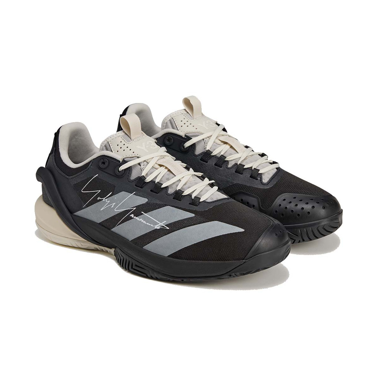 Adidas Adizero Cybersonic 2 Y-3 Tennisschuhe Schwarz / Cremewei&szlig;