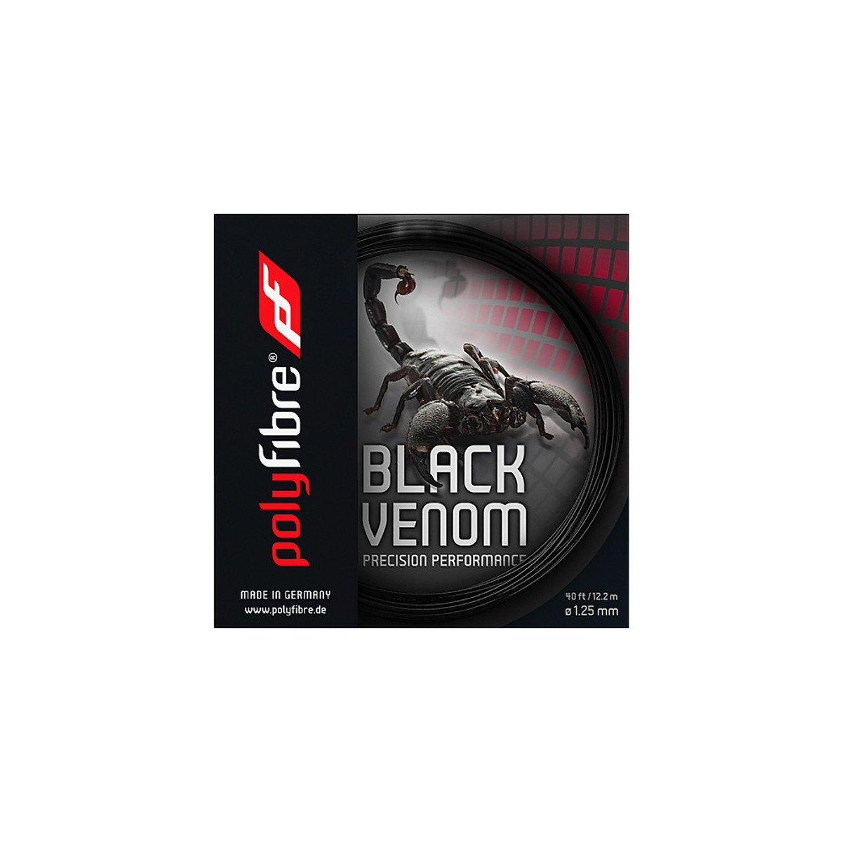 Polyfibre Black Venom Tennissaite 12 m