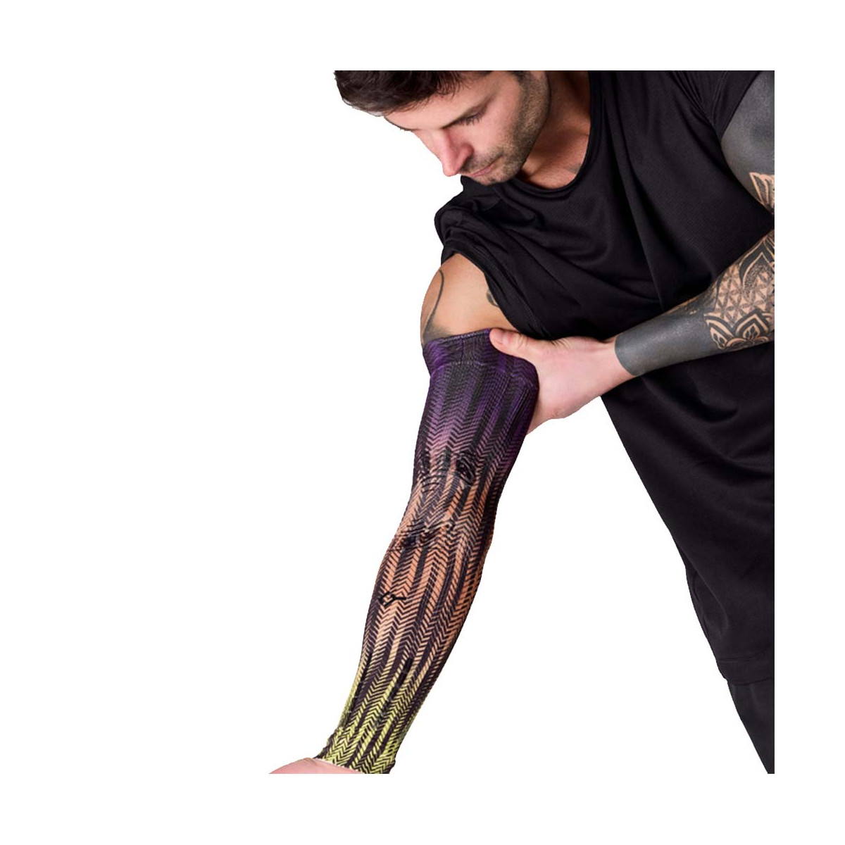 Floky NO-STRAIN Delhi Kompressions&auml;rmel Violett / Gelb