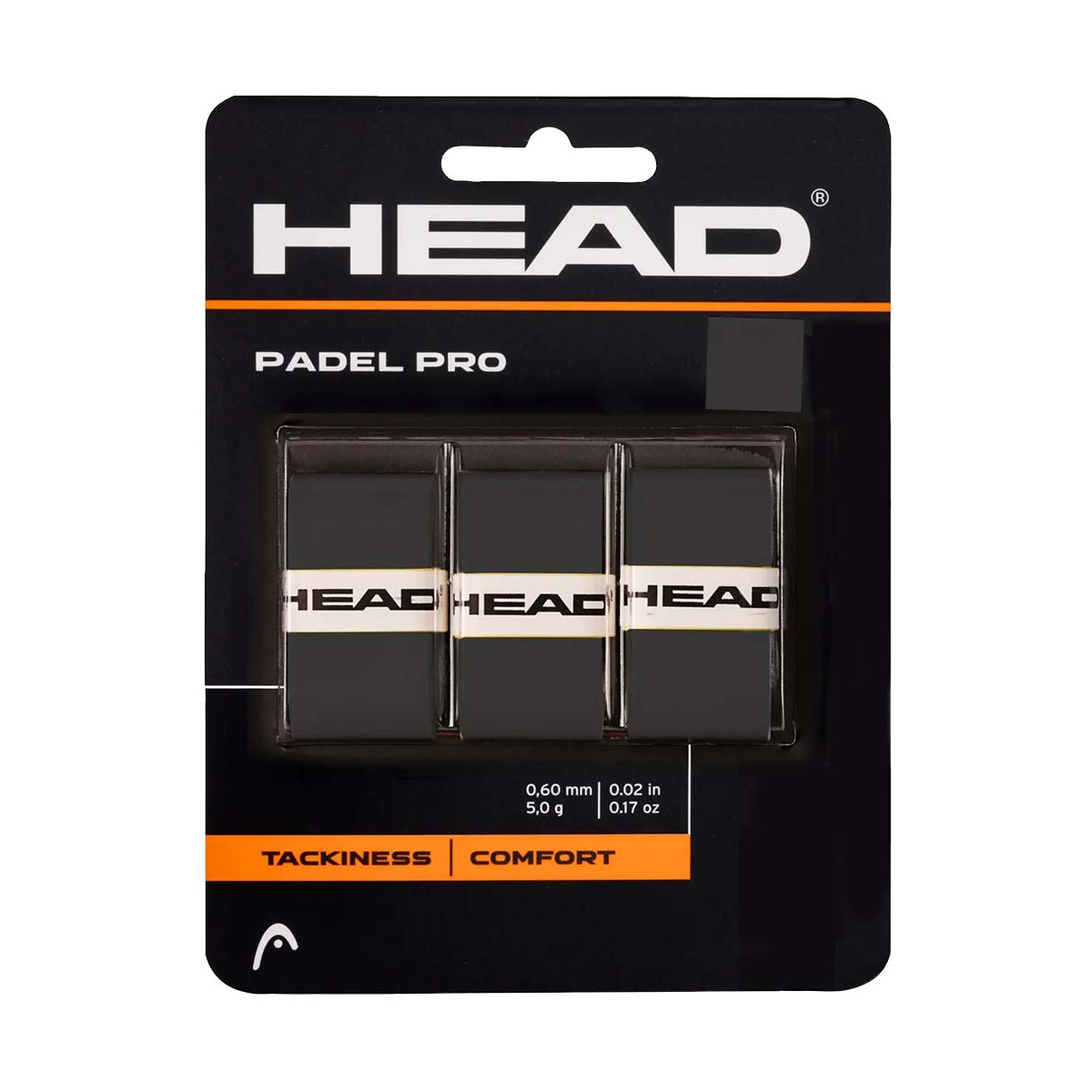 Head Padel Pro Overgrip Schwarz 3er-Pack