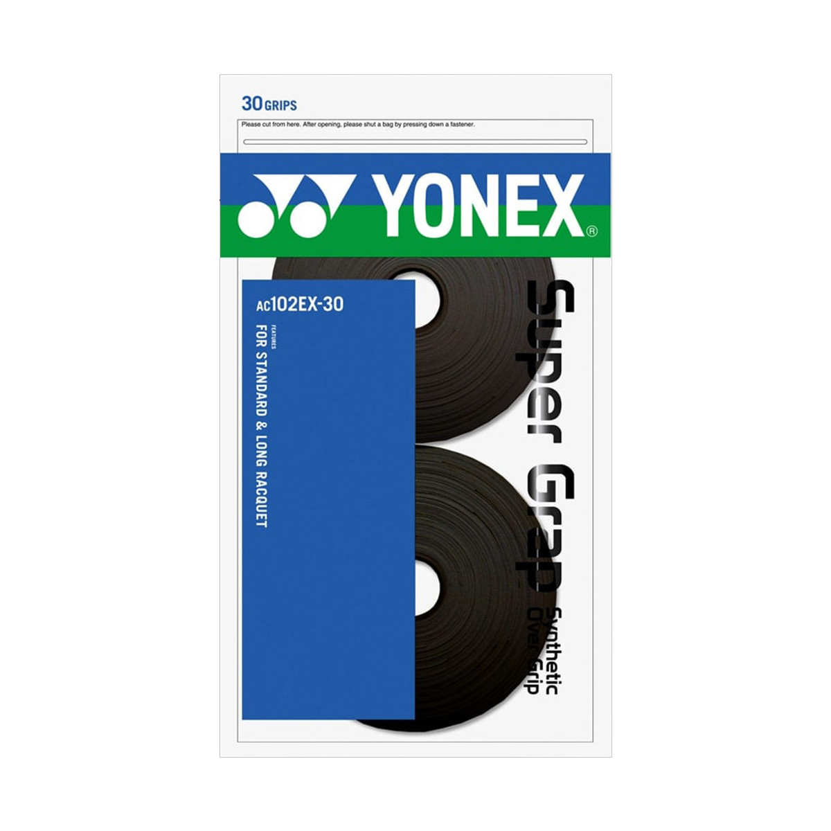 Yonex Super Grap Overgrip Schwarz 30er-Pack