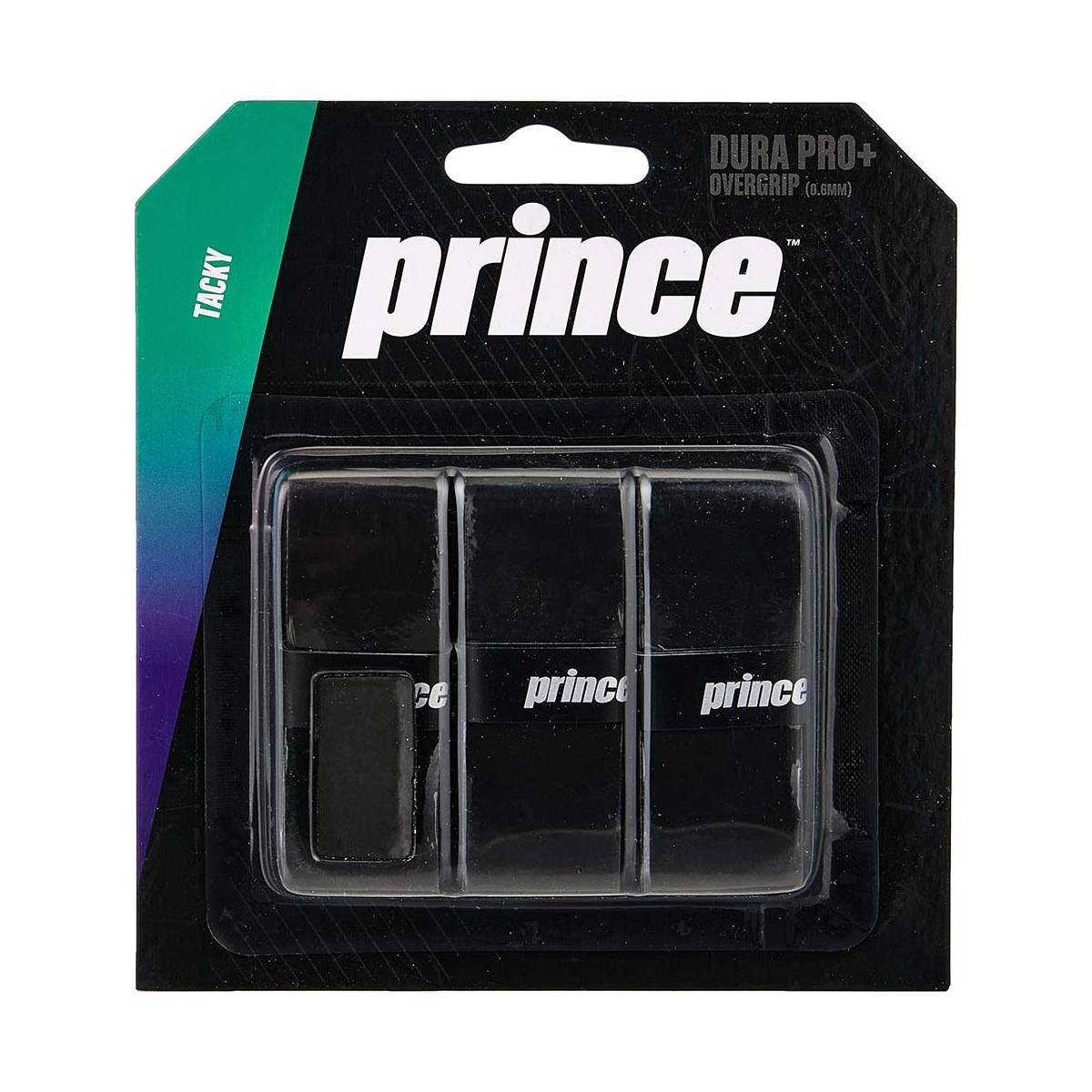 Prince Dura Pro+ Overgrip Schwarz 3er-Pack