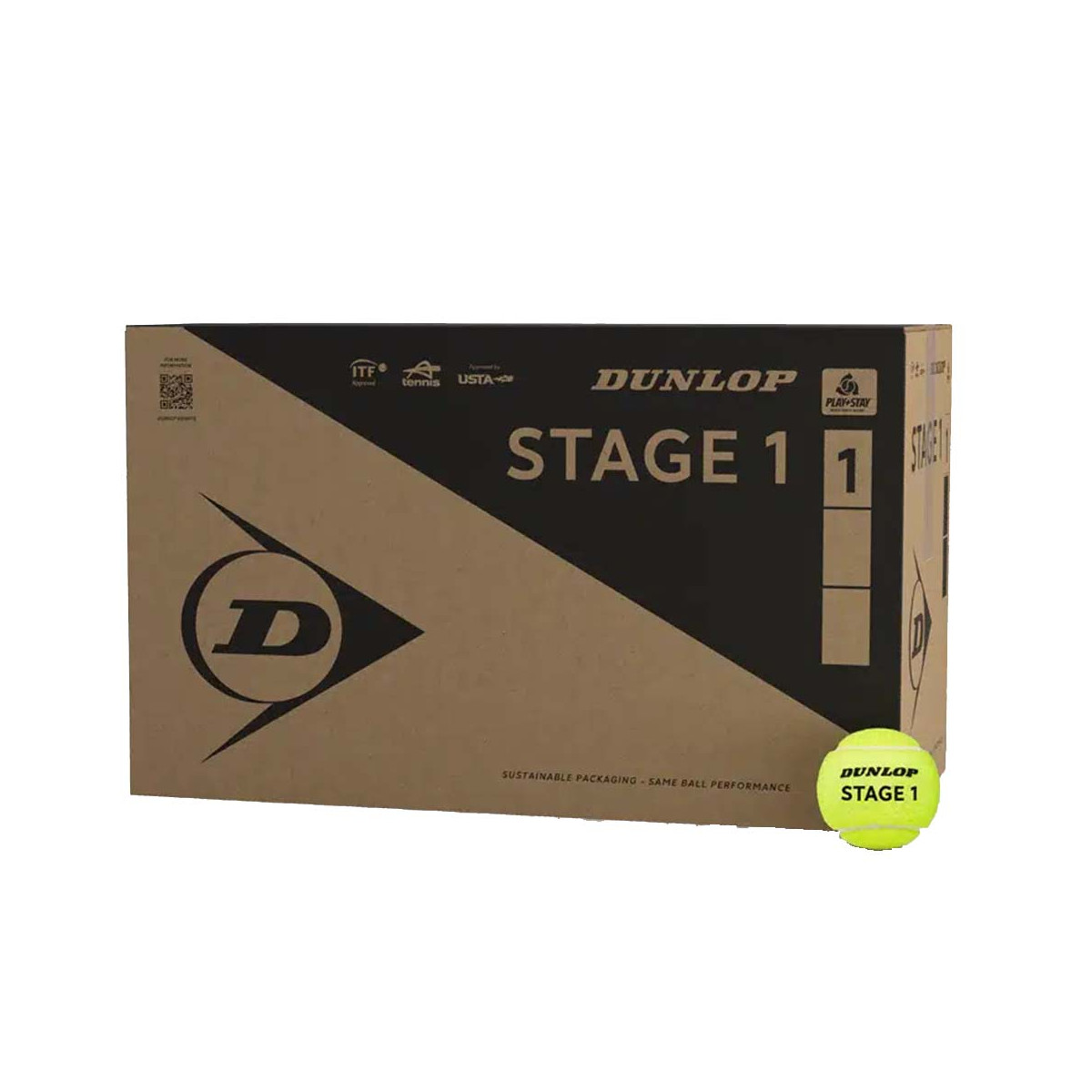 Dunlop Stage 1 Tennisb&auml;lle Gr&uuml;n Karton (18 Dosen &agrave; 4 B&auml;lle)