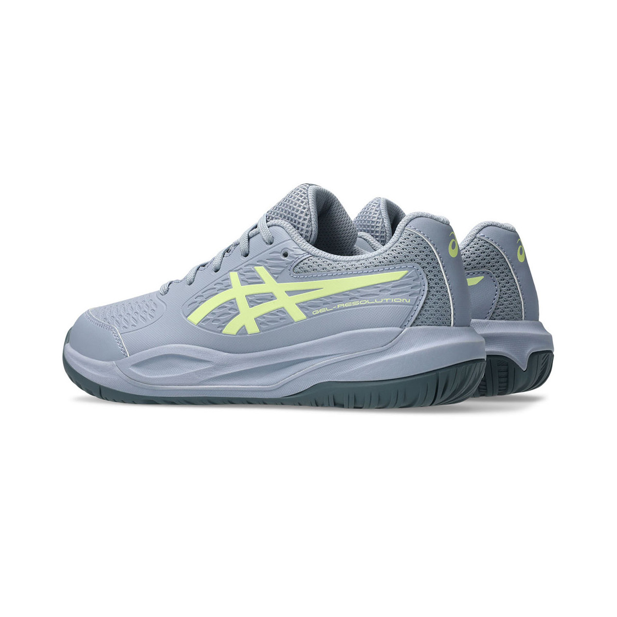Asics Gel Resolution X GS Tennisschuhe Junior Grau / Gr&uuml;n