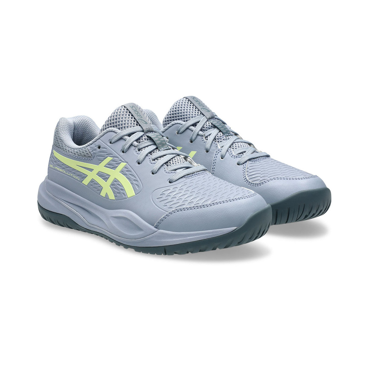Asics Gel Resolution X GS Tennisschuhe Junior Grau / Gr&uuml;n