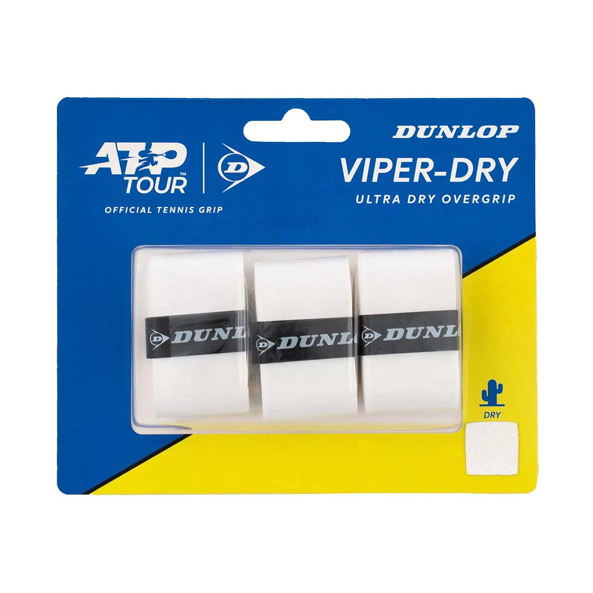 Dunlop Viper-Dry Overgrip Wei&szlig; 3er-Pack