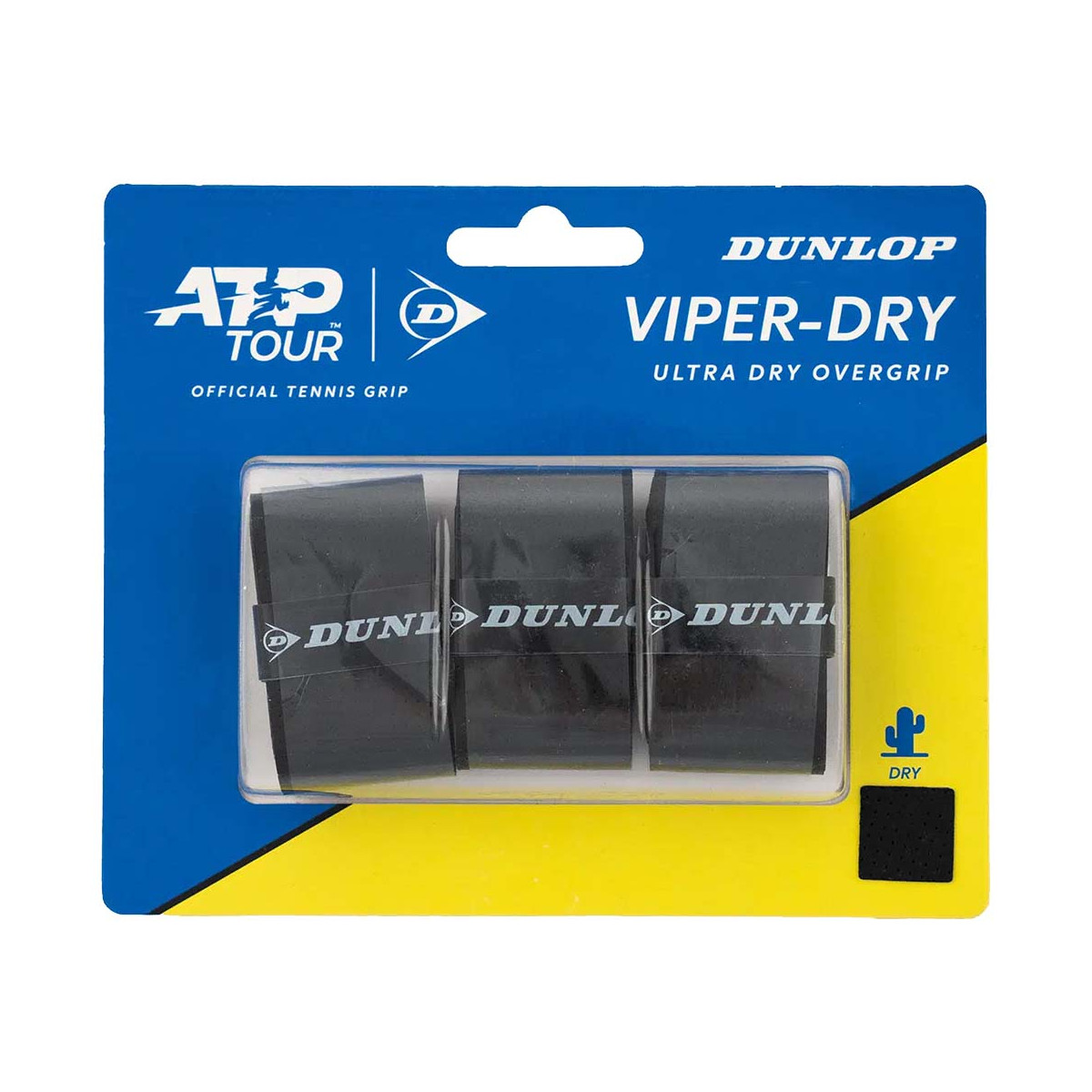 Dunlop Viper-Dry Overgrip Schwarz 3er-Pack