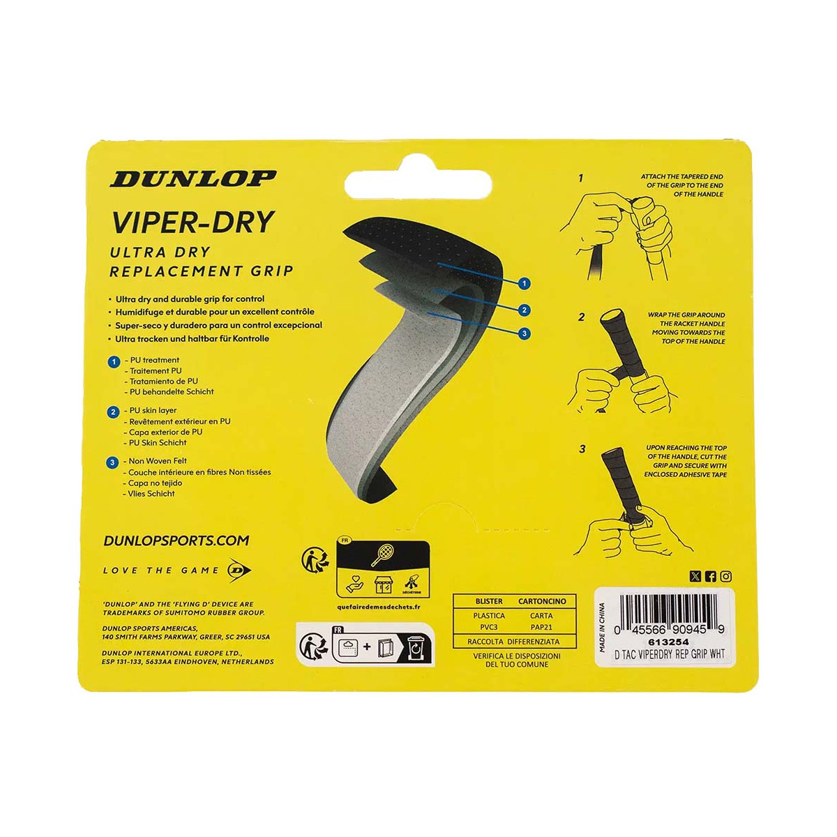 Dunlop Viper-Dry Basisgriffband Wei&szlig;