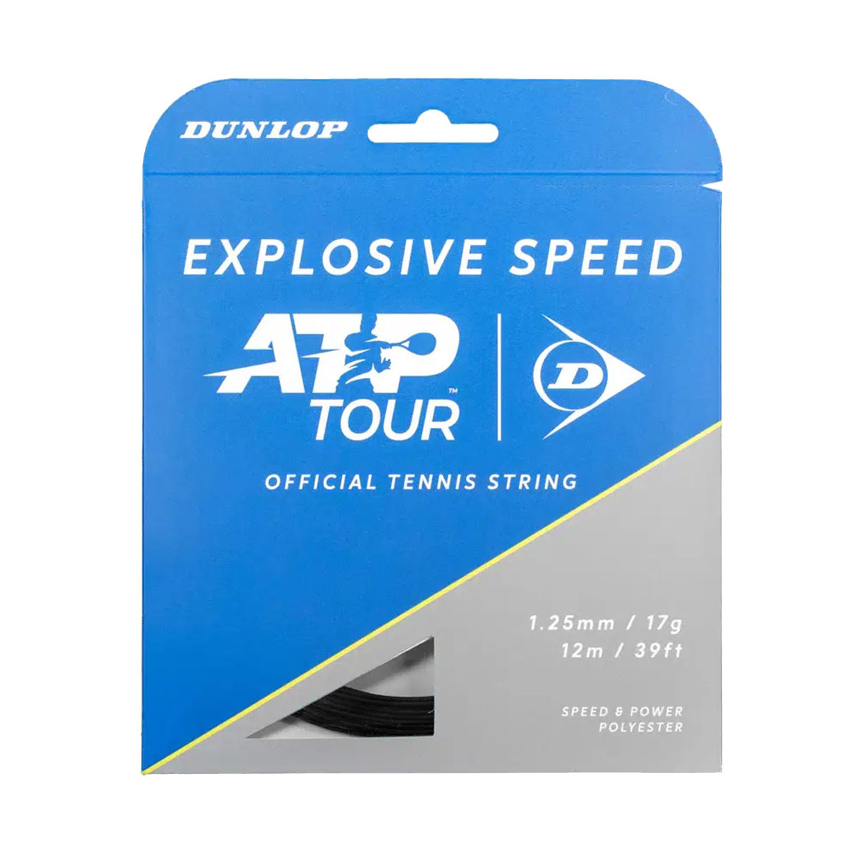 Dunlop Explosive Speed Tennissaite Schwarz 12 m