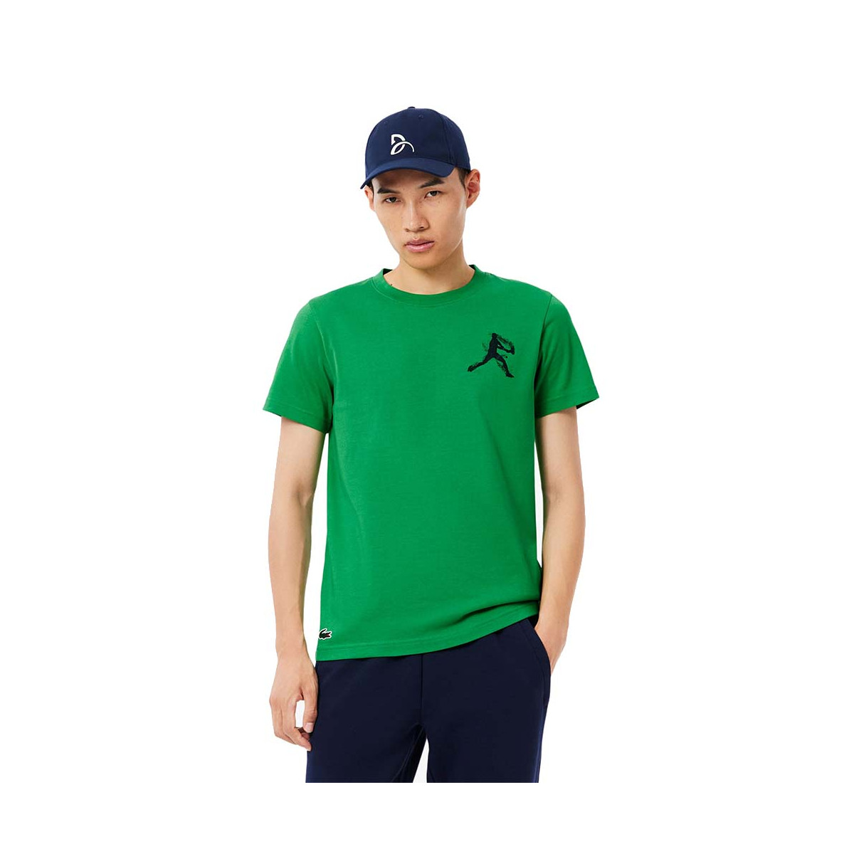 Lacoste Tennis x Novak Djokovic Set T-Shirt + Cap Gr&uuml;n / Blau